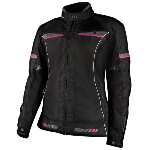 Motodry 4 Seasons Womens Jacket Black/Grey/Magenta 8