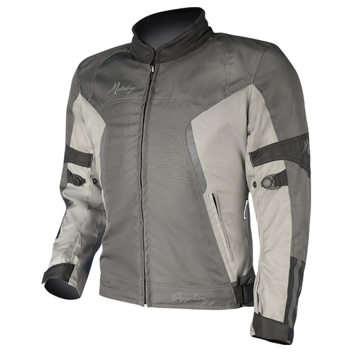 Motodry Sapphire Ladies Motorcycle Jacket Grey Silver 26