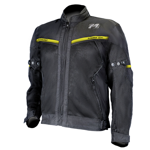Motodry Summer Vent Textile Jacket Black Hi-Vis S