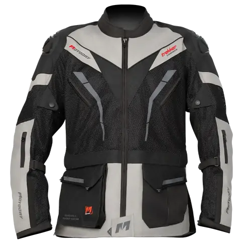Motodry Trekker Pro Summer Adventure Jacket Black/Grey S
