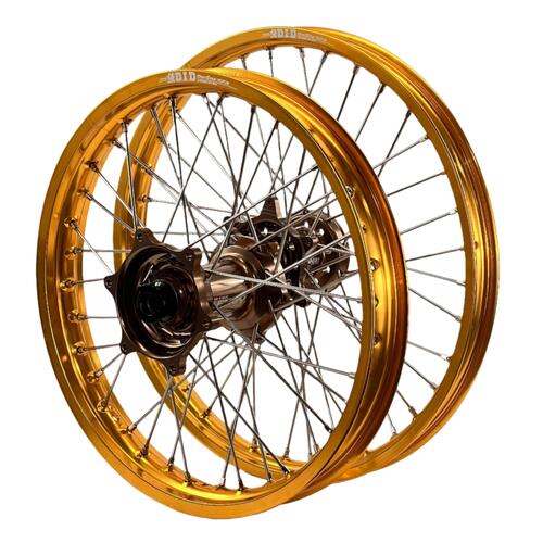 KTM 530 EXC 2008-2011 Envy / DID Wheel Set Wheels Pair 21/18 Gold Rims Mag Hubs