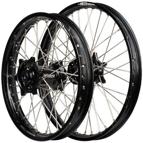 Husaberg FSE 450 2003-2012 Envy / DID Wheelset Pair 21/18 Black Rims Black Hubs