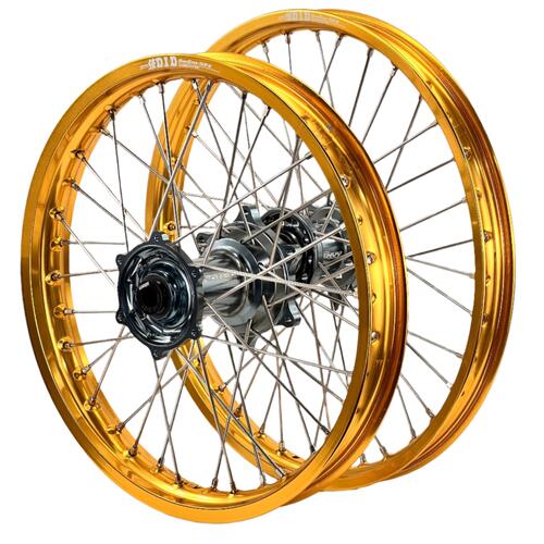 KTM 144 SX 2008 Envy/DID Wheel Set Wheels Pair 21/19 Gold Rims Titan Hubs