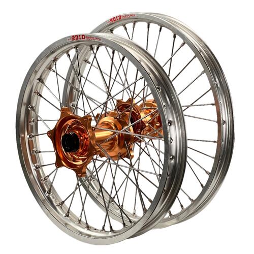 KTM 350 SX-F 2013-2014 Envy / DID Wheelset Pair 21/19 Silver Rims Copper Hubs