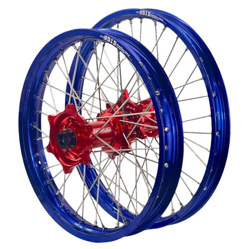 Yamaha YZ450F 2008 Envy/DID Wheel Set Wheels Pair 21/18 Blue Rims Red Hubs