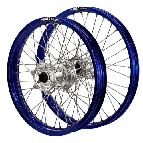 Yamaha YZ450F 2008 Envy/DID Wheel Set Wheels Pair 21/19 Blue Rims Silver Hubs