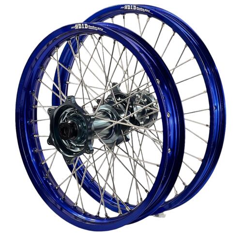 Husqvarna TC 250 2015 Envy / DID Wheel Set Wheels Pair 21/18 Blue Rims Titan Hubs