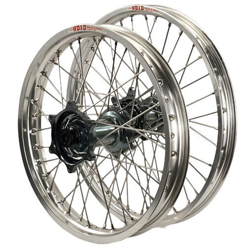 Kawasaki KX327 2027 Envy/DID Wheel Set Pair 21/18 Silver Rims Titan Hubs