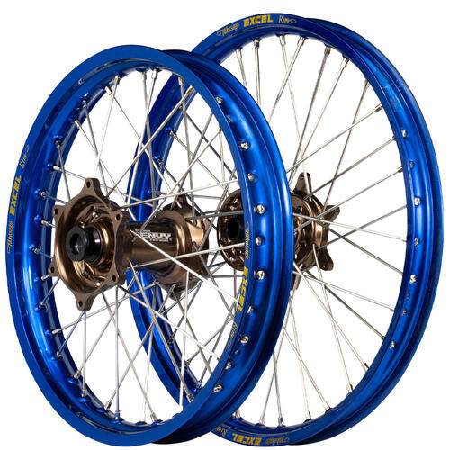 KTM 250 XC-F 2015-2022 Envy/Excel Wheelset Wheels Pair 21/18 Blue Rims Mag Hubs
