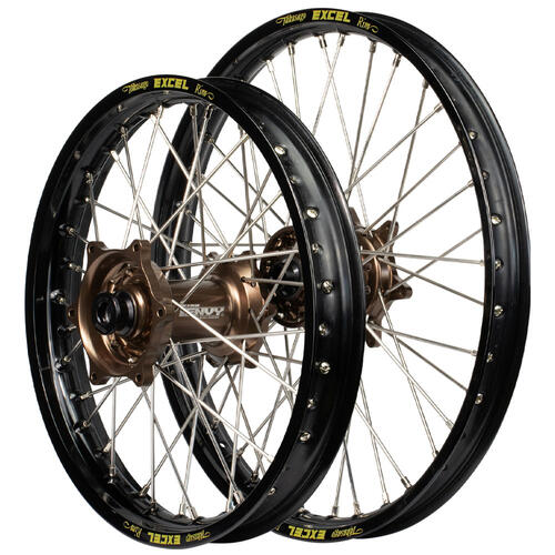 Husqvarna TC125 2016 - 2022 Envy / Excel SNR Wheel Set 21/18 Black Rims Mag Hubs