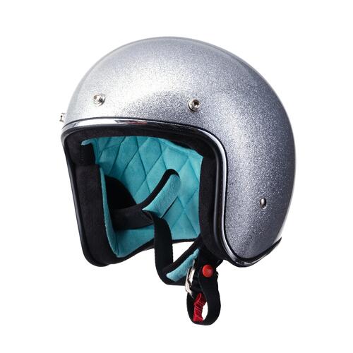 Eldorado X MD EXR Silver Open Face Motorcycle Helmet