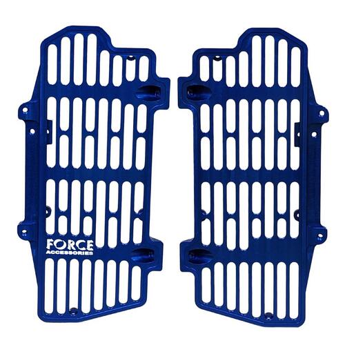 KTM 125 SX 2017-2025 Force Accessories Billet Radiator Guards Braces Blue