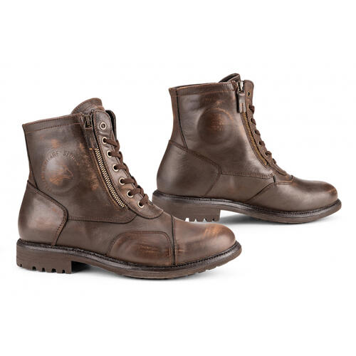 Falco Mens Motorcycle Boots Aviator Brown 43