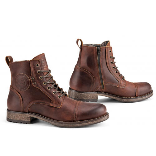 Falco Mens Motorcycle Boots Kaspar Brown 44