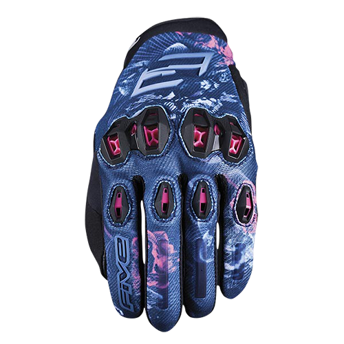 Five Gloves Road Stunt Evo 2 Woman Flowers Pink