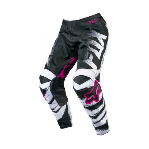 Fox 180 Motocross MX Pants Black Pink Kids Girls Size 4