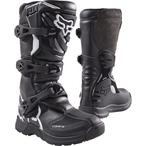 Fox 2022 Comp 3Y MX Kids Youth Boots Black