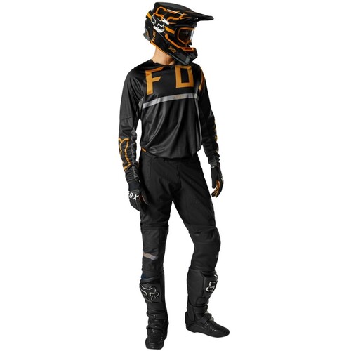 Fox 2022 360 Merz MX Motocross Jersey & Pants Set Black Gold