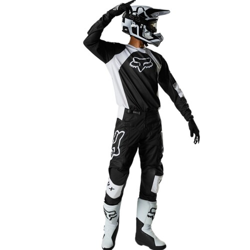 Fox 2022 180 Lux MX Motocross Jersey & Pants Set Black/White