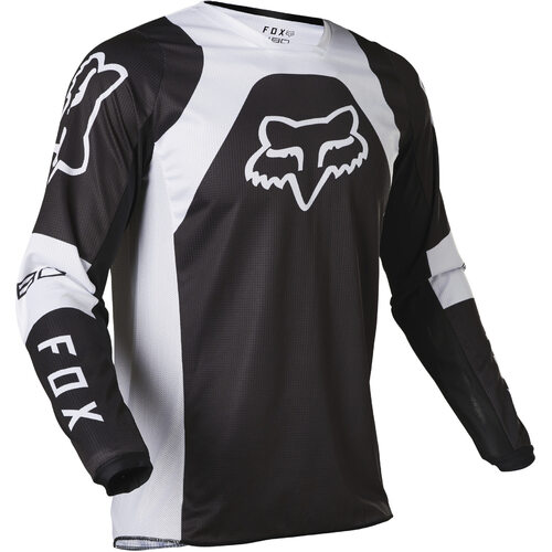 Fox 2022 180 Lux MX Motocross Jersey Black/White