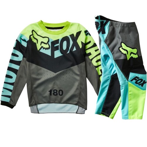 Fox 2022 180 Trice MX Motocross Toddler Jersey & Pants Set Teal