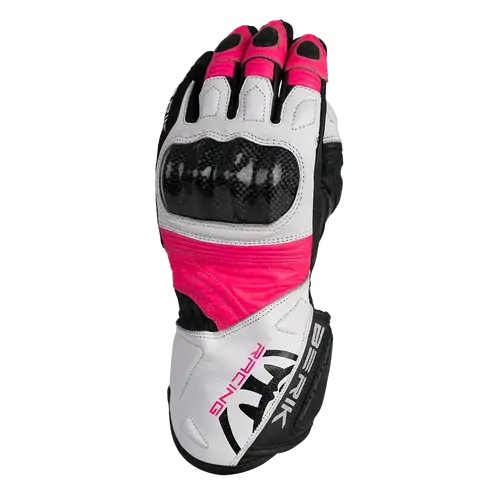 Berik Womens Motorcycle Gloves SP1 Carbon Black/White/Pink XSmall