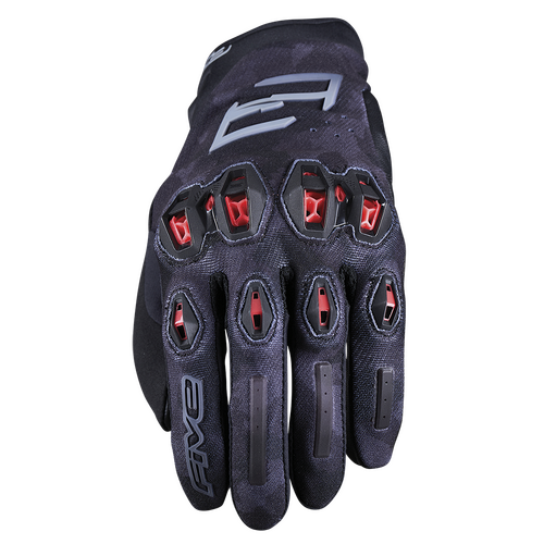 Five Gloves Road Stunt Evo 2 Camo Black/Red Medium