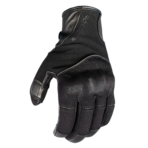 Motodry Star Leather Motorcycle Summer Gloves Black
