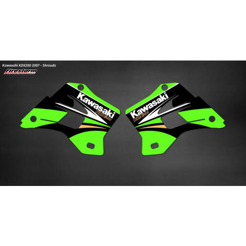 KAWASAKI KDX200 2007 -  GRAPHICS KIT OEM REPLICA GRAPHICS   