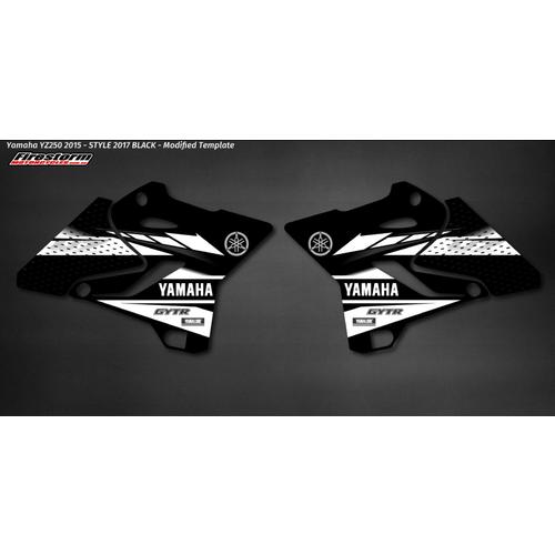 Graphics Kit Yamaha YZ250 YZ125 2017 Black - Suits 2015 2016 2017 Two Strokes