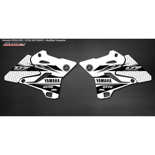 Graphics Kit Yamaha YZ250 YZ125 2015 2016 2017 White Suits Two Strokes