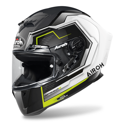 Airoh Road Helmet GP550 S Rush White/Yellow Gloss XS