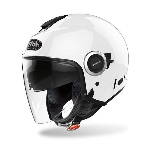 Airoh Helios Open Face Motorcycle Helmet White Gloss