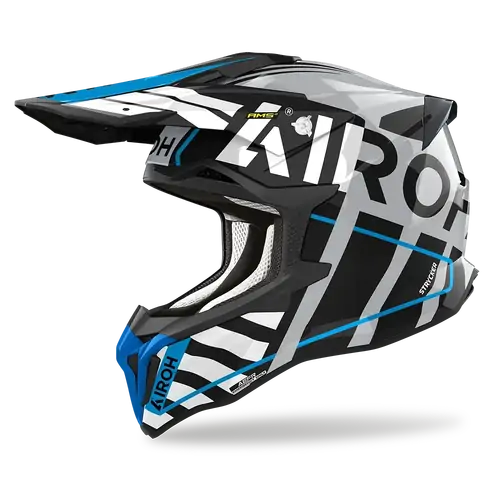 Airoh Off-Road Helmet Strycker Brave Blue/Grey Gloss S 