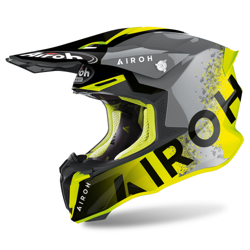 Airoh Twist 2.0 Off Road Motorcycle Helmet Yellow Gloss S