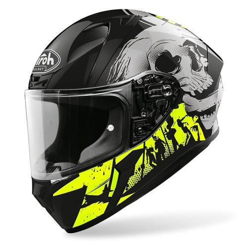 Airoh Valor Akuna Road Motorcycle Helmet Yellow Gloss L