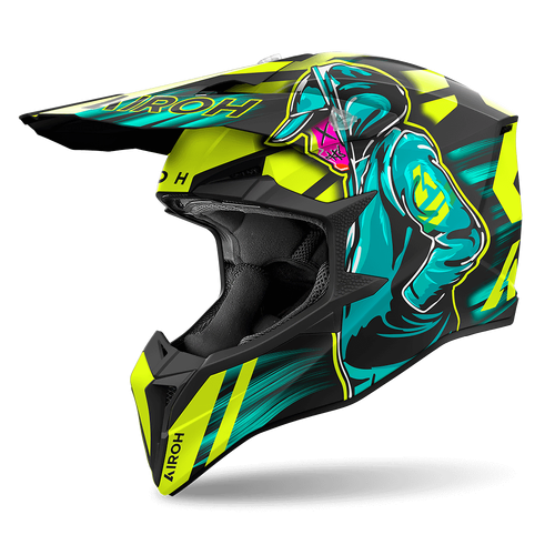 Airoh Off-Road Helmet Wraaap Cyber Yellow Matt XL 