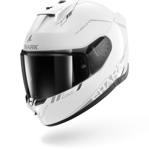 Shark Road Motorcycle Helmet Skwal i3 Blank SP White/Silver/Anthracite L