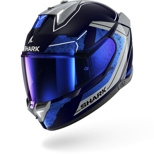 Shark Road Motorcycle Helmet Skwal i3 Rhad Black/Chrome/Blue 