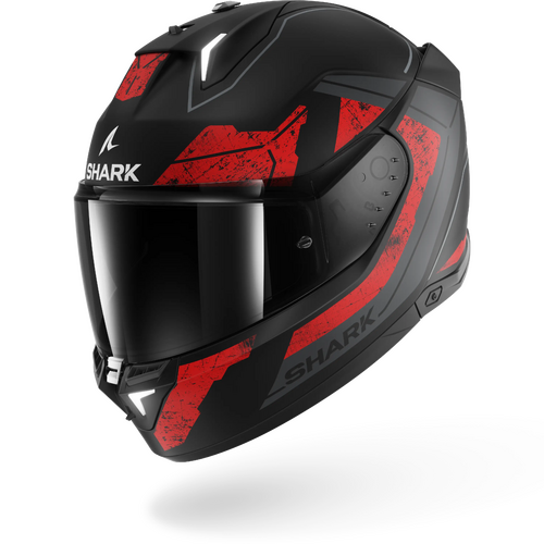 Shark Road Motorcycle Helmet Skwal i3 Rhad Matt Black/Chrome/Red M