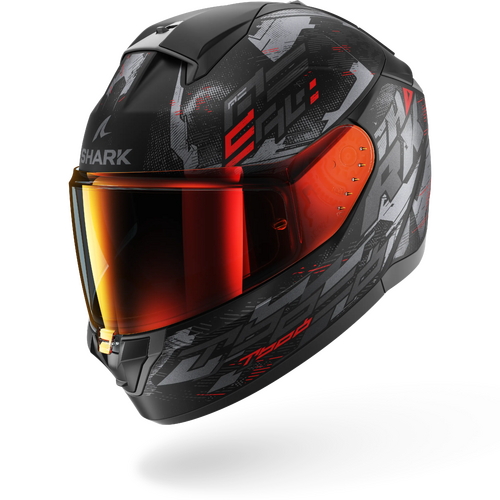 Shark Road Motorcycle Helmet Ridill 2 Molokai Matt Black/Anthracite/Red L