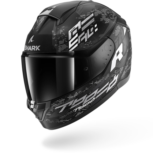 Shark Road Motorcycle Helmet Ridill 2 Molokai Matt Black/White/Silver 