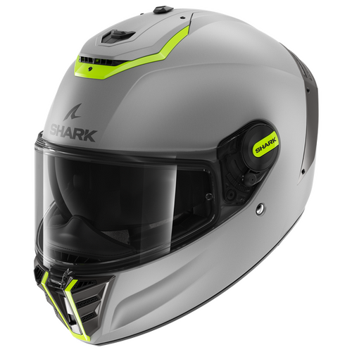 Shark Road Motorcycle Helmet Spartan RS Blank Matt SP Silver/Yellow XS