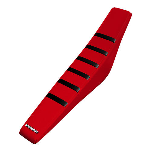 Honda CR250R 1992-1996 Strike Gripper Ribbed Seat Cover Black-Red-Red