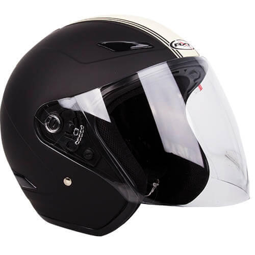 RXT Helmet Road Metro Retro Matt Black/Cream XS