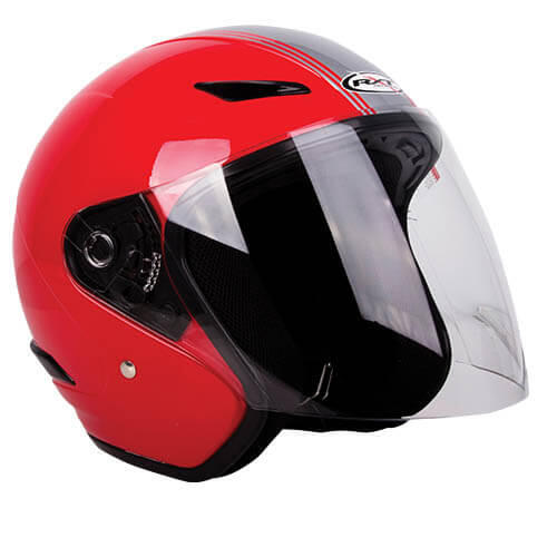 RXT Helmet Road Metro Retro Red Silver Small
