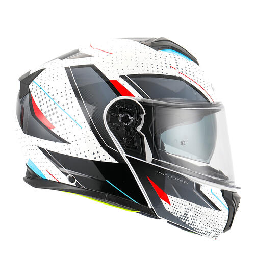 RXT Helmet Road 918 Flip-Up Fusion Gloss White Black Red Small