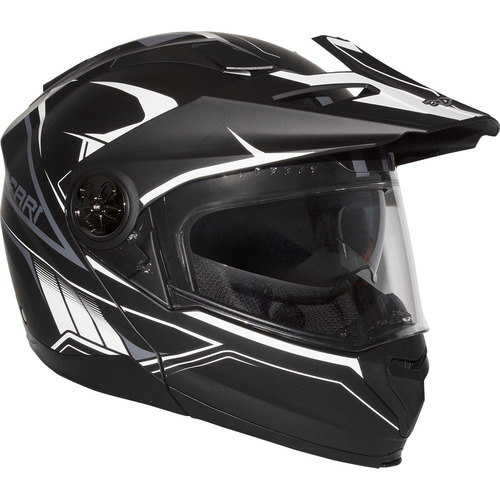 Rxt 909P Safari Dual Purpose Motorcycle Helmet White/Black Flip Up
