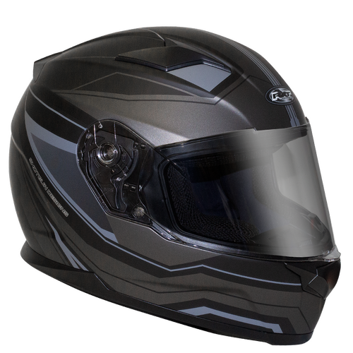 RXT Helmet Road Street Missile Matt Black Silver XS