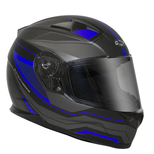 RXT Helmet Road Street Missile Matt Black Blue Small